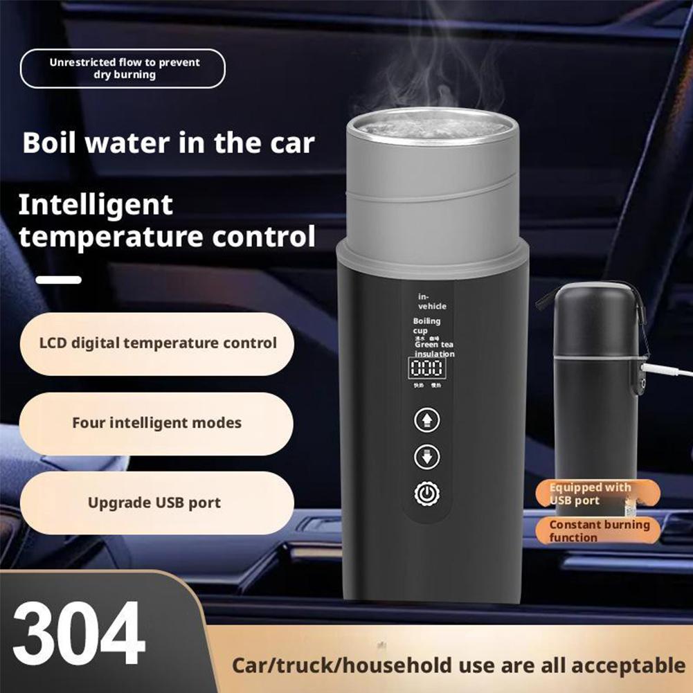 Electric Kettle Temperature Control - แก้วน้ำร้อนในรถยนต์ 12V 24V กาต้มน้ำไฟฟ้าอัจฉริยะ ควบคุมอุณหภูมิ แก้วอุ่นร้อนในรถยนต์