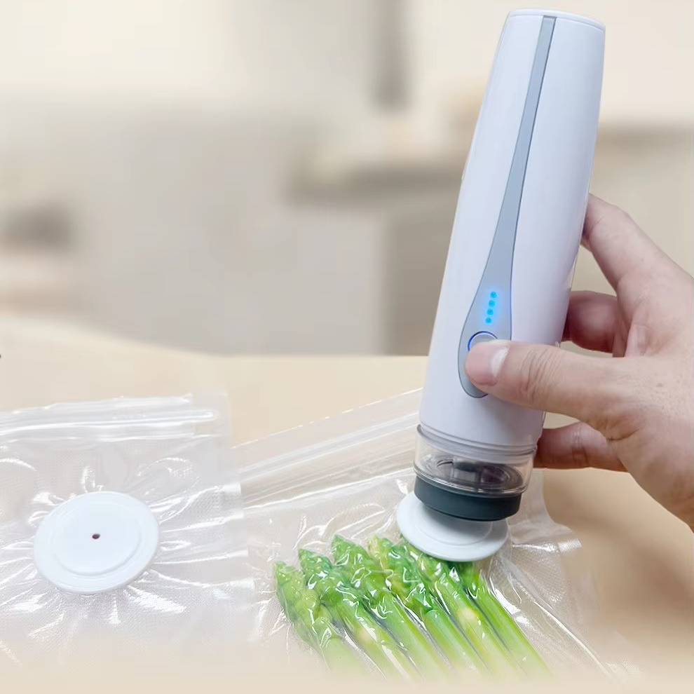 Food Vacuum Sealer Machine - เครื่องซีลสูญญากาศขนาดเล็กอัตโนมัติ เครื่องแพ็คสินค้าในครัวเรือน สำหรับเก็บอาหารและขนม ใช้พลังงานไฟฟ้า