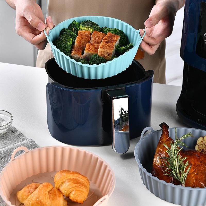 ถาดซิลิโคนสำหรับหม้อทอดไร้น้ำม - Air Fryer Silicone Pot Liner บทวิจารณ์และราคา