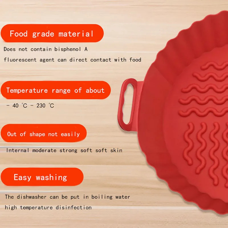 แผ่นรองซิลิโคนสำหรับหม้อทอดไร้ - Air Fryer Silicone Pot Liner บทวิจารณ์และราคา